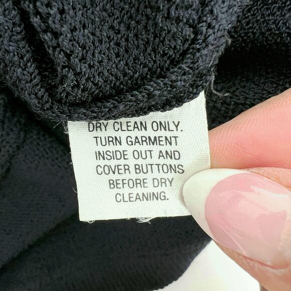 St. John Evening by Marie Gray Black Knit Jacket and Skirt Rhinestone Buttons 8 - Picture 8 of 11